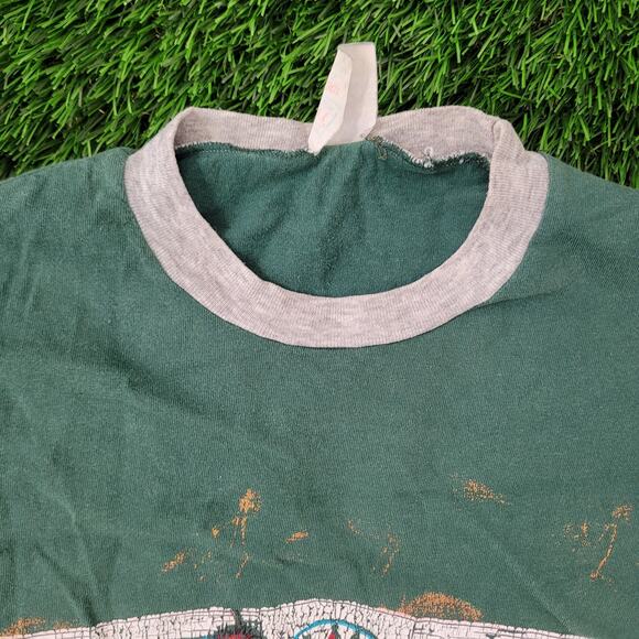 Vintage 90s Native-American Cherokee Shirt Large 22x26 Sun-Faded - Picture 8 of 14